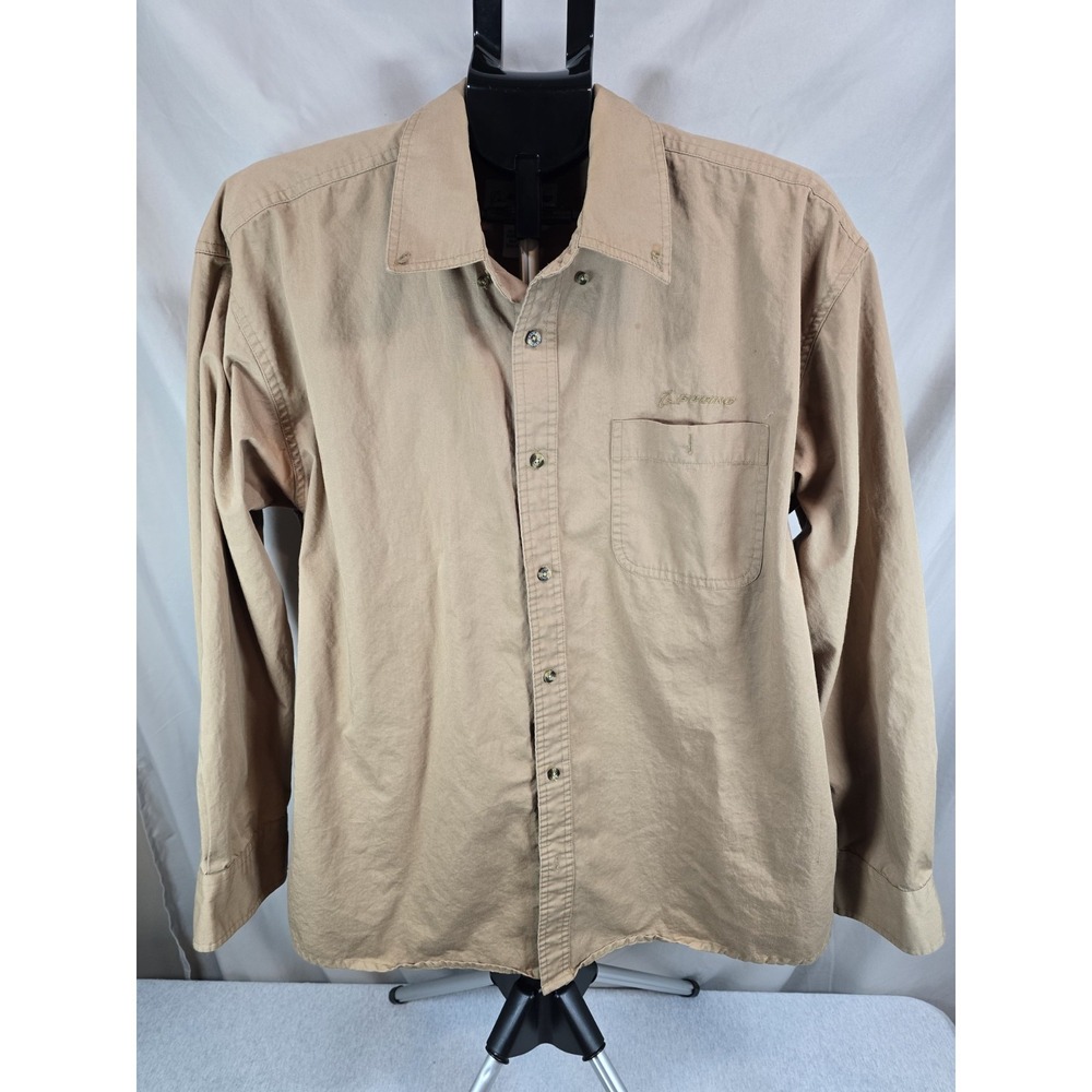 vintage corporate branded Boeing long-sleeve button-down work shirt in a...